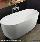 Niaj Hnub Yooj Yim Tshiab Tuaj Tshoob Freestanding Oval Acrylic Soaking Tub