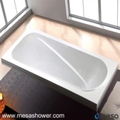 Yooj Yim Tsim Tus Sab Lawm Dej Dawb Acrylic Rectangle Drop-in Soaking Tub