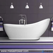 Ntshiab Dawb Acrylic Rhais Dawb Qis Japanese Soaking Kub Tub MEC3157