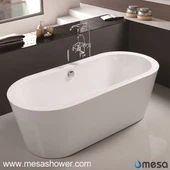 Acrylic Oval Freestanding Bathtub Overflow W / Chrome Tag Nrho