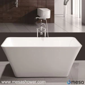 Freestanding Acrylic Bathtub 59 "Dawb w / voos phwj